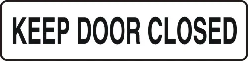 G 760 — GENERAL - KEEP DOOR CLOSED